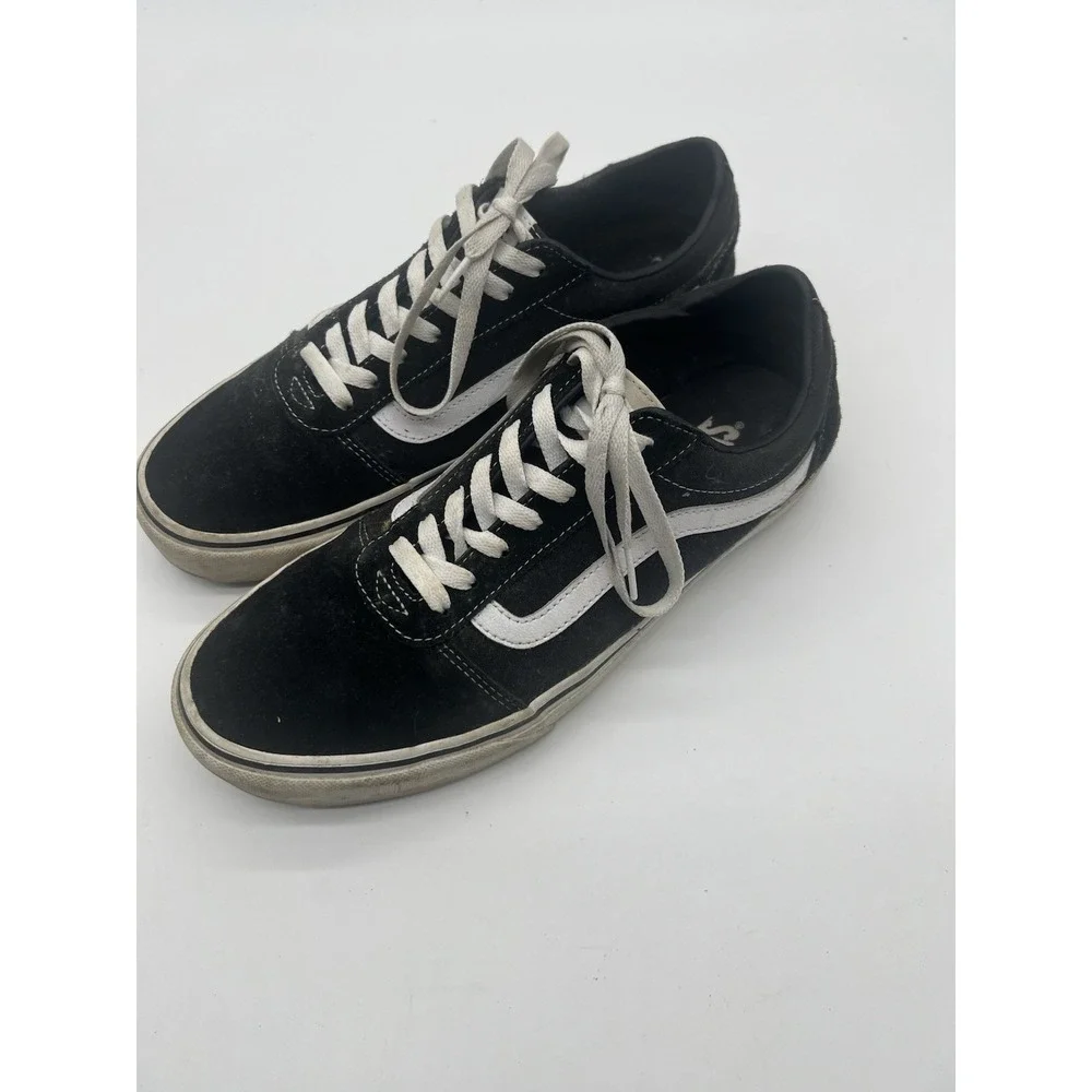 Vans Off The Wall‎ Mens Skate Sneakers Shoes Black White Stripe Size 11